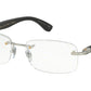 Bvlgari BV1086TK Rectangle Eyeglasses  394-SILVER PLATED 55-17-145 - Color Map silver