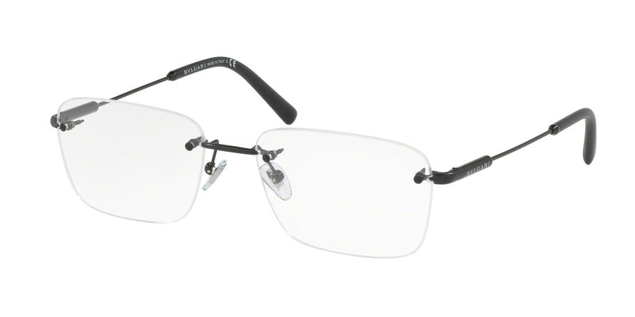 Bvlgari BV1097 Rectangle Eyeglasses  128-MATTE BLACK 56-18-145 - Color Map gunmetal