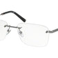 Bvlgari BV1097 Rectangle Eyeglasses  195-MATTE GUNMETAL 56-18-145 - Color Map black