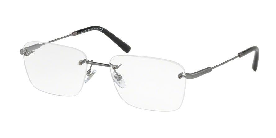 Bvlgari BV1097 Rectangle Eyeglasses  195-MATTE GUNMETAL 56-18-145 - Color Map black