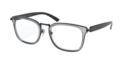 Bvlgari BV1108 Square Eyeglasses  128-MATTE BLACK/TRASPARENT GREY 52-20-145 - Color Map grey