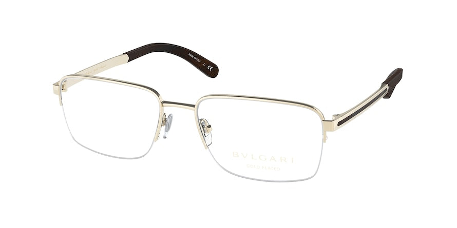 Bvlgari BV1112K Rectangle Eyeglasses  393-PALE GOLD PLATED 56-18-145 - Color Map gold