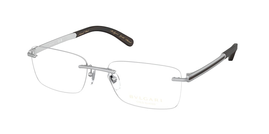 Bvlgari BV1120K Rectangle Eyeglasses  2007-MATTE SILVER PLATED 57-18-145 - Color Map silver