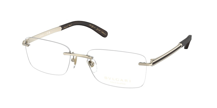 Bvlgari BV1120K Rectangle Eyeglasses  393-PALE GOLD PLATED 57-18-145 - Color Map gold
