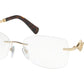 Bvlgari BV2199B Rectangle Eyeglasses  278-PALE GOLD 55-17-140 - Color Map gold