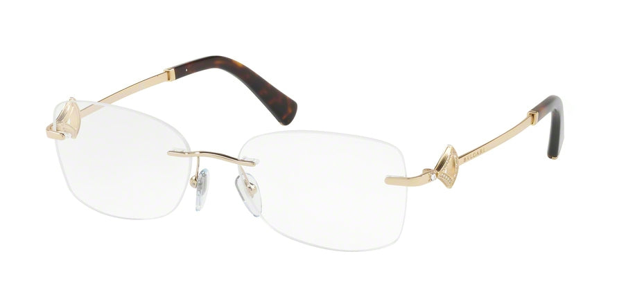 Bvlgari BV2199B Rectangle Eyeglasses  278-PALE GOLD 55-17-140 - Color Map gold