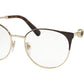 Bvlgari BV2203 Round Eyeglasses  2034-BROWN/PALE GOLD 54-18-140 - Color Map brown