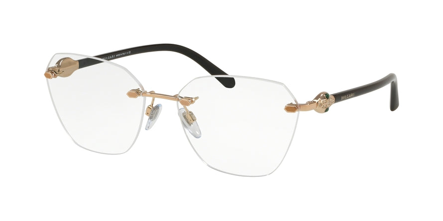 Bvlgari BV2205B Irregular Eyeglasses  2014-PINK GOLD 56-16-140 - Color Map gold