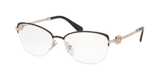 Bvlgari BV2210B Cat Eye Eyeglasses  2033-BLACK/PINK GOLD 55-17-140 - Color Map black