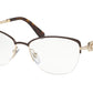 Bvlgari BV2210B Cat Eye Eyeglasses  2034-BROWN/PALE GOLD 55-17-140 - Color Map brown