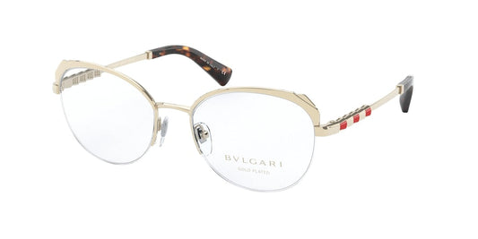 Bvlgari BV2221KB Cat Eye Eyeglasses  2041-PALE GOLD PLATED 54-18-140 - Color Map gold