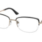 Bvlgari BV2225B Rectangle Eyeglasses  2033-PINK GOLD/BLACK 55-18-140 - Color Map black