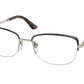 Bvlgari BV2225B Rectangle Eyeglasses  2034-PALE GOLD/BROWN 55-18-140 - Color Map brown