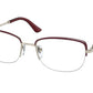 Bvlgari BV2225B Rectangle Eyeglasses  2054-PALE GOLD/RED 55-18-140 - Color Map red