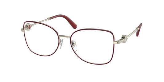 Bvlgari BV2227 Butterfly Eyeglasses  2054-PALE GOLD/RED 52-16-140 - Color Map red