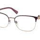 Bvlgari BV2234B Rectangle Eyeglasses  2035-PINK GOLD/PURPLE 54-16-140 - Color Map violet