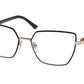 Bvlgari BV2236 Irregular Eyeglasses  2033-PINK GOLD/BLACK 54-17-140 - Color Map black