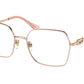 Bvlgari BV2240 Square Eyeglasses  2062-PINK GOLD/PINK 54-17-140 - Color Map pink