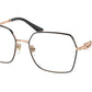 Bvlgari BV2240 Square Eyeglasses  2070-PINK GOLD/BLACK 54-17-140 - Color Map black