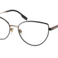 Bvlgari BV2241 Cat Eye Eyeglasses  2023-PINK GOLD/BLACK 55-17-140 - Color Map black