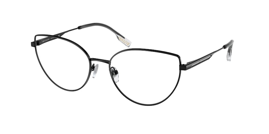 Bvlgari BV2241 Cat Eye Eyeglasses  2066-BLACK 55-17-140 - Color Map black