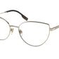 Bvlgari BV2241 Cat Eye Eyeglasses  278-PALE GOLD 55-17-140 - Color Map gold