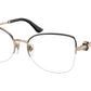Bvlgari BV2246B Cat Eye Eyeglasses  2023-PINK GOLD/BLACK 55-17-140 - Color Map gold