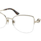 Bvlgari BV2246B Cat Eye Eyeglasses  278-PALE GOLD 55-17-140 - Color Map gold