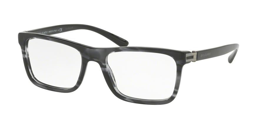 Bvlgari BV3029 Rectangle Eyeglasses  5435-STRIPED GREY 55-18-140 - Color Map grey