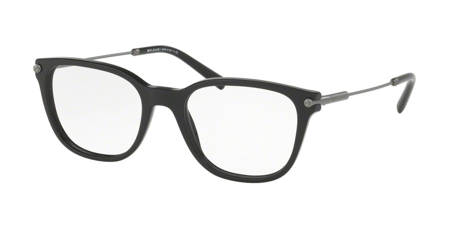 Bvlgari BV3032 Square Eyeglasses  501-BLACK 50-19-140 - Color Map black