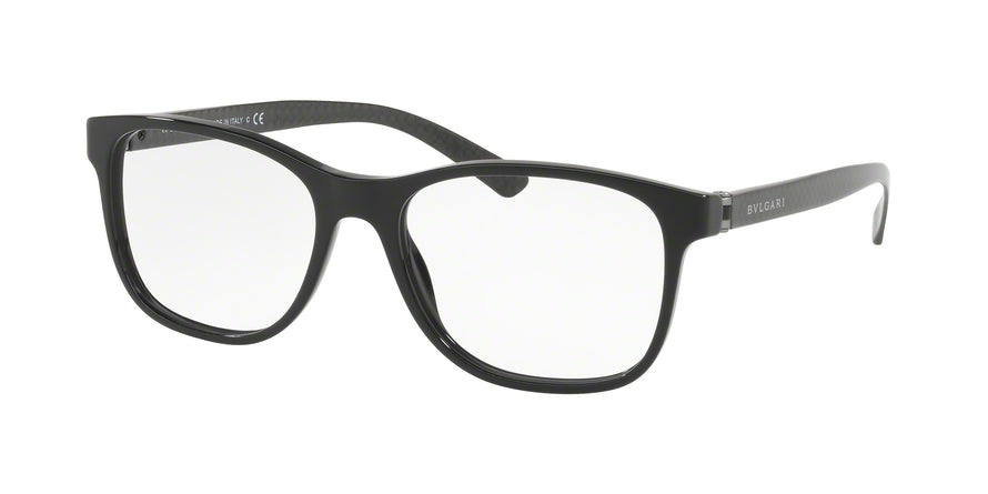 Bvlgari BV3036 Square Eyeglasses  501-BLACK 55-17-140 - Color Map black