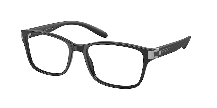 Bvlgari BV3051 Rectangle Eyeglasses  501-BLACK 55-18-145 - Color Map black