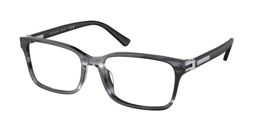 Bvlgari BV3054 Rectangle Eyeglasses  5435-STRIPED GREY 57-18-150 - Color Map grey