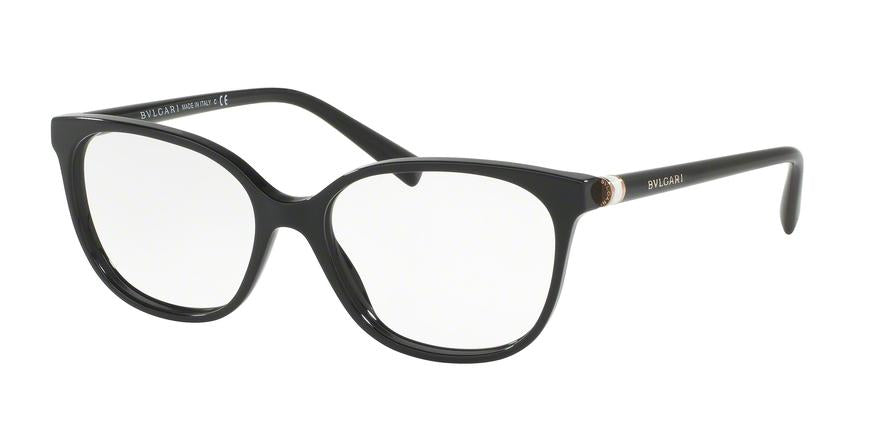 Bvlgari BV4129 Square Eyeglasses  501-BLACK 52-16-140 - Color Map black