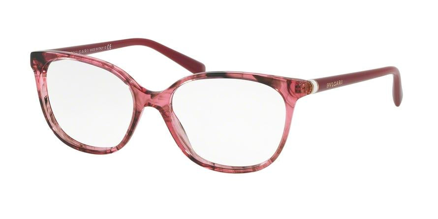 Bvlgari BV4129 Square Eyeglasses  5397-RED/VARIEGATED VIOLET 52-16-140 - Color Map red