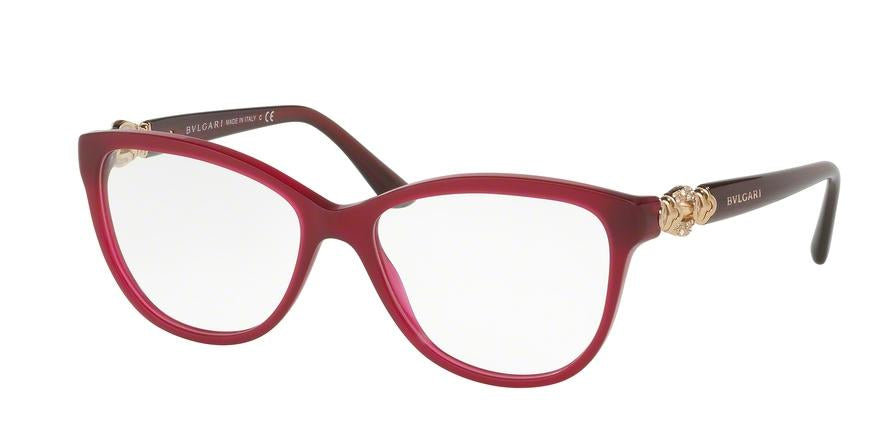 Bvlgari BV4132B Cat Eye Eyeglasses  5333-RED 55-16-140 - Color Map red