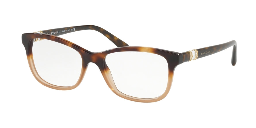 Bvlgari BV4133BF Rectangle Eyeglasses  5362-HAVANA GRADIENT BROWN 54-17-145 - Color Map havana