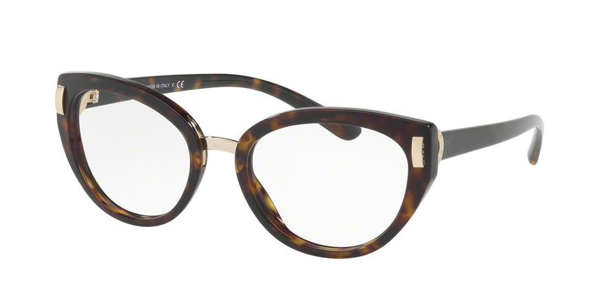 Bvlgari BV4139 Cat Eye Eyeglasses  504-DARK HAVANA 52-19-140 - Color Map havana