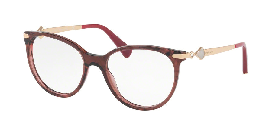 Bvlgari BV4143B Oval Eyeglasses  5397-RED/VARIEGATED VIOLET 51-17-135 - Color Map purple/reddish