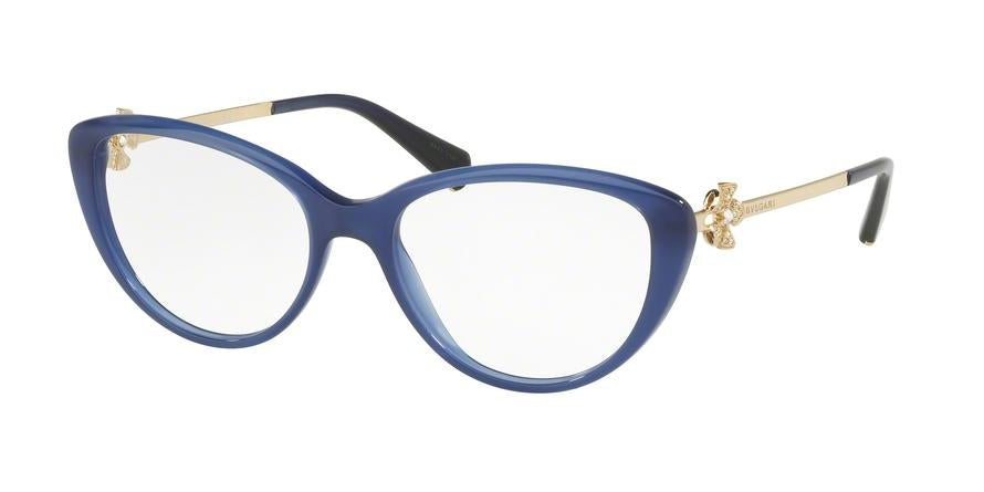 Bvlgari BV4146B Cat Eye Eyeglasses  5145-BLUE 54-17-140 - Color Map blue