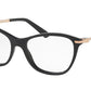 Bvlgari BV4147 Rectangle Eyeglasses  501-BLACK 54-17-140 - Color Map black