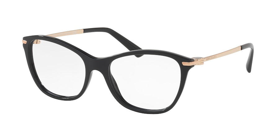 Bvlgari BV4147 Rectangle Eyeglasses  501-BLACK 54-17-140 - Color Map black