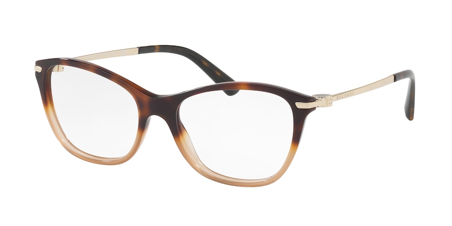 Bvlgari BV4147 Rectangle Eyeglasses  5362-HAVANA GRADIENT BROWN 54-17-140 - Color Map havana