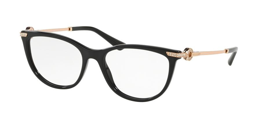 Bvlgari BV4155B Butterfly Eyeglasses  501-BLACK 54-17-140 - Color Map black