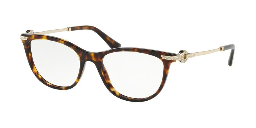Bvlgari BV4155B Butterfly Eyeglasses  504-DARK HAVANA 54-17-140 - Color Map havana