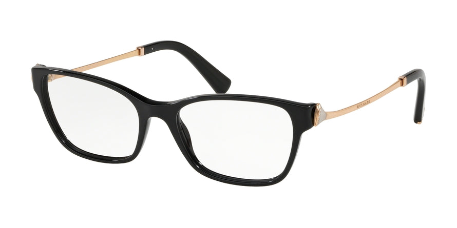 Bvlgari BV4159BF Rectangle Eyeglasses  501-BLACK 54-17-140 - Color Map black