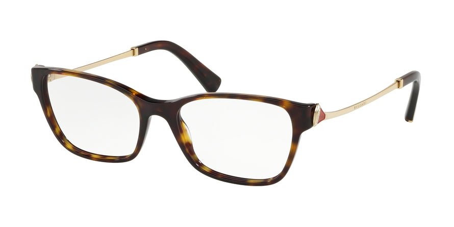 Bvlgari BV4159BF Rectangle Eyeglasses  504-DARK HAVANA 54-17-140 - Color Map havana