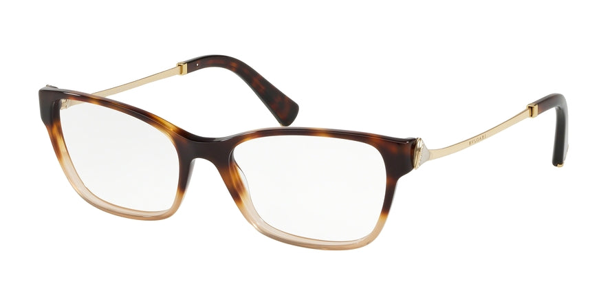 Bvlgari BV4159BF Rectangle Eyeglasses  5362-HAVANA GRADIENT BROWN 54-17-140 - Color Map havana
