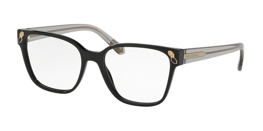 Bvlgari BV4163 Square Eyeglasses  501-BLACK 52-17-140 - Color Map black