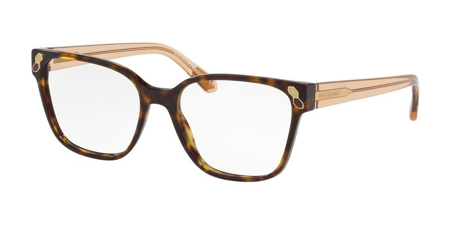 Bvlgari BV4163 Square Eyeglasses  504-DARK HAVANA 54-17-140 - Color Map havana